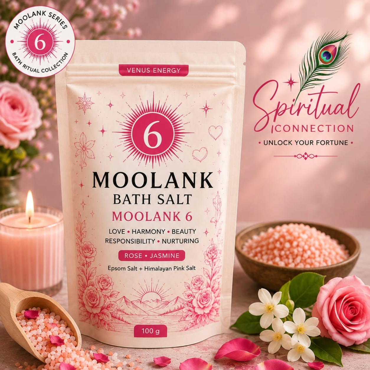 Moolank bath salt6 Spiritual Connection – Moolank 6 Bath Salt - Image 1
